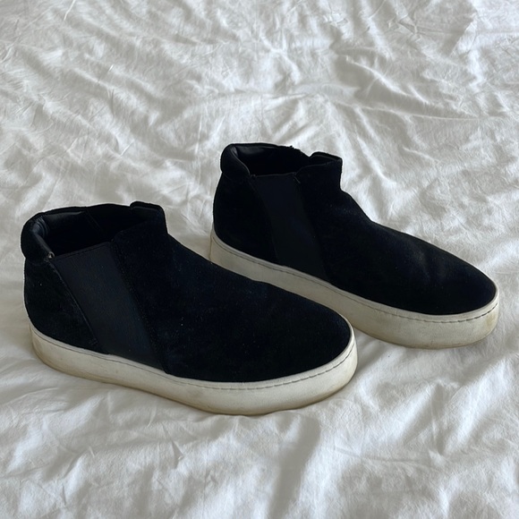 Vince platform high top black suede sneakers size 7 - Picture 2 of 6